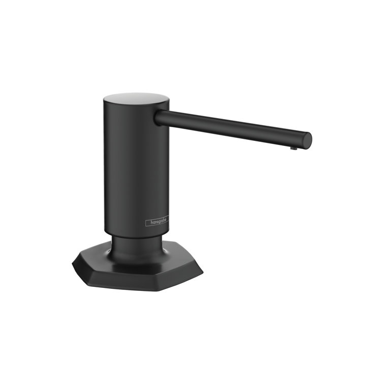 Locarno Matte Black Art Deco Inspired Kitchen Soap Dispenser