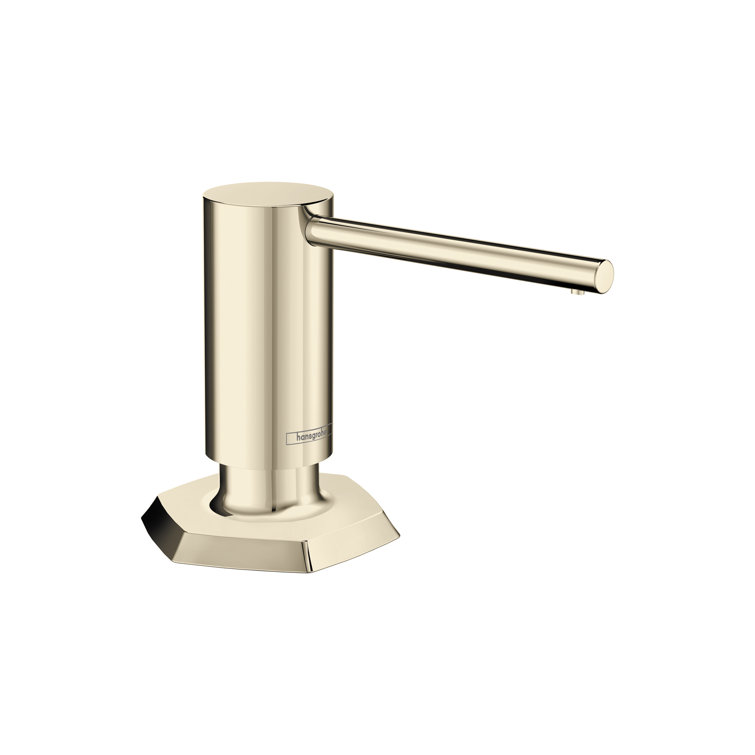 Matte Black Art Deco Metal Kitchen Soap Dispenser