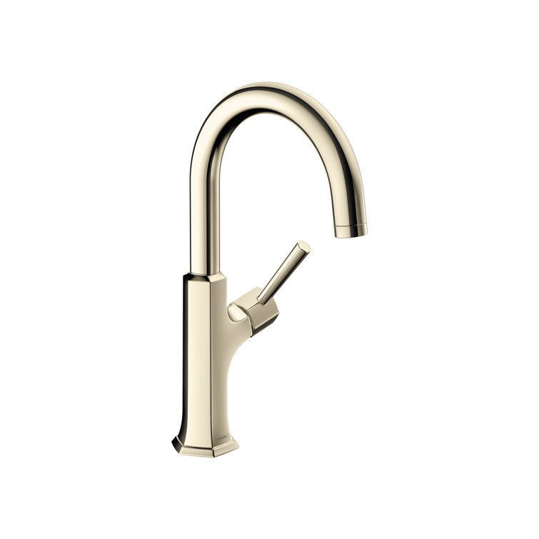 Polished Nickel Single-Handle Swivel Bar Faucet