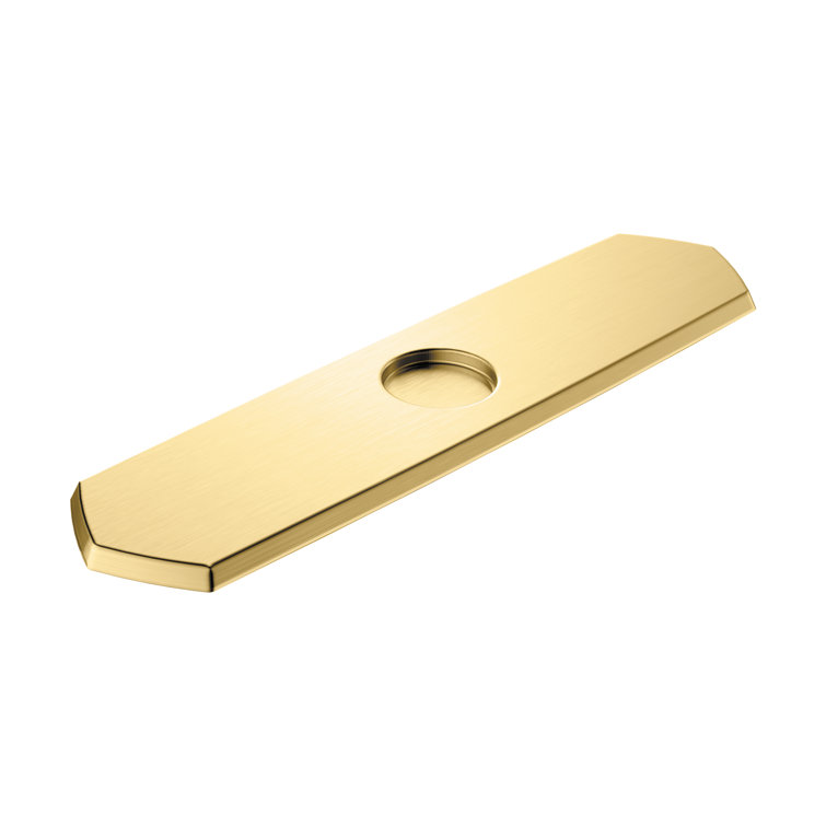 Brushed Gold Octagonal Base Plate for Single-Hole Faucets