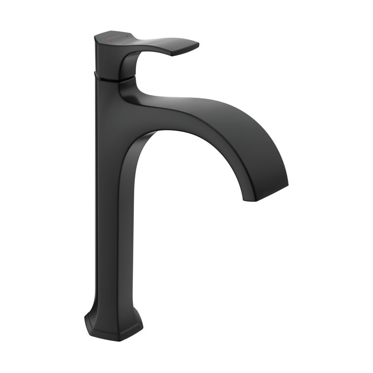 Locarno Matte Black Art Deco Inspired Single-Hole Bathroom Faucet