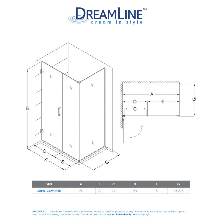 Unidoor Plus 36" Frameless Hinged Shower Enclosure in Distressed Bronze