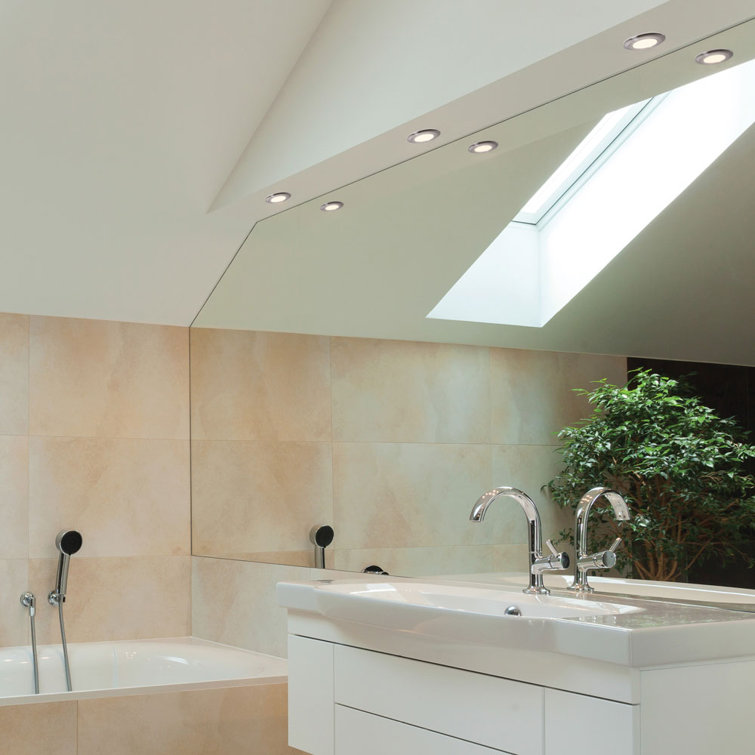 Matte White LED Under Cabinet Puck Light with Remote