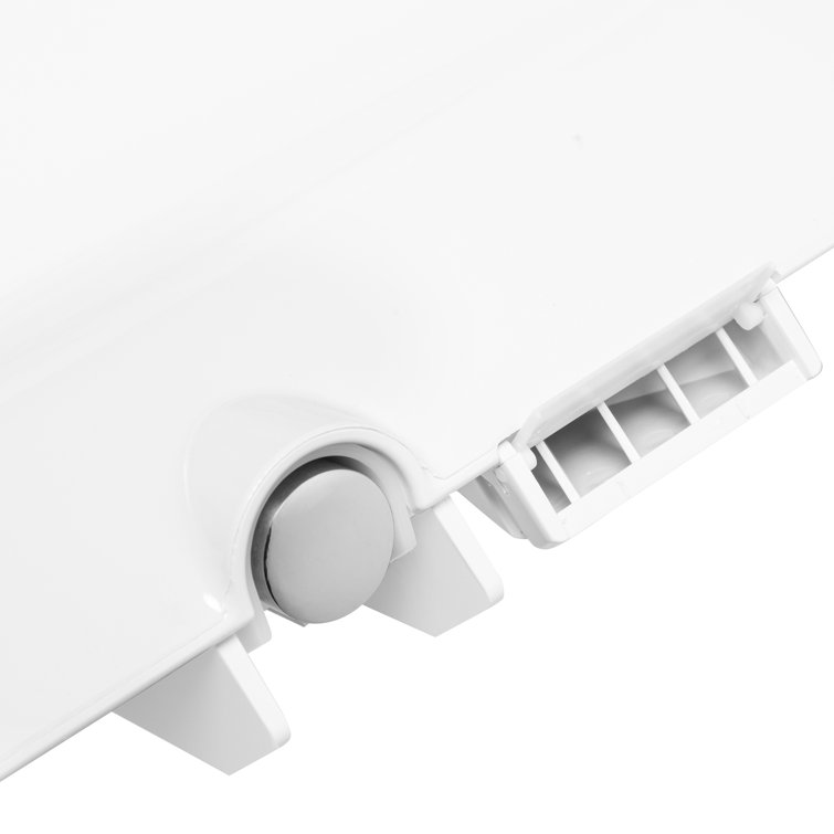 White Elongated Heated Bidet Toilet Seat with Remote Control
