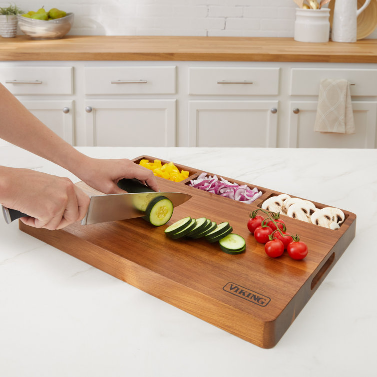 Viking 20-Inch Acacia Wood Reversible Butcher Block