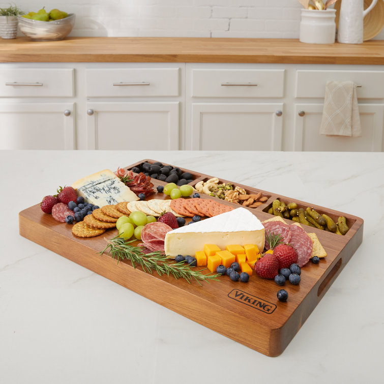 Viking 20-Inch Acacia Wood Reversible Butcher Block