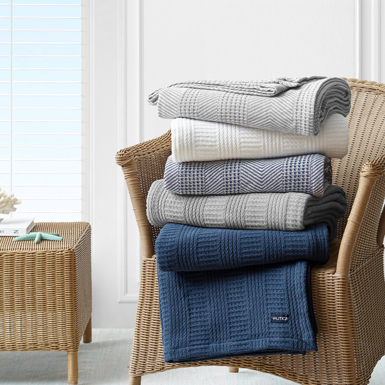 King Gray Woven Cotton Machine Washable Blanket
