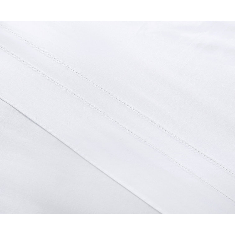 King White Cotton Pleated Tailored Bed Skirt