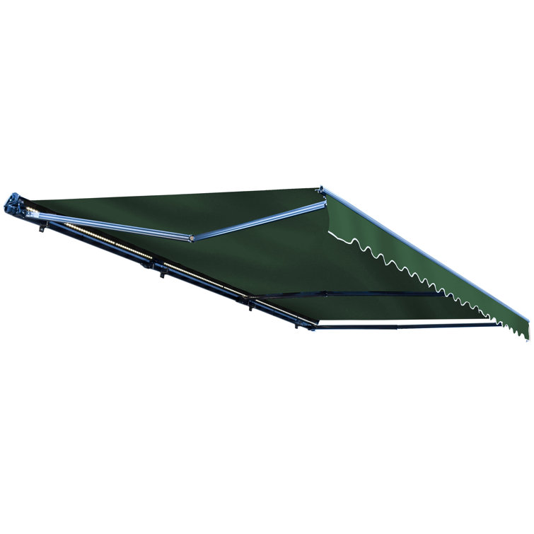 20' x 10' Sand Motorized Patio Awning with LED Lights