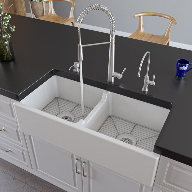 Stainless Steel Commercial Spring Kitchen Faucet with Pull-out Spray