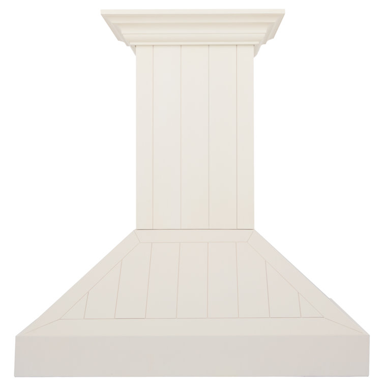 Cottage White 30" Wall Mounted Stainless Steel Range Hood