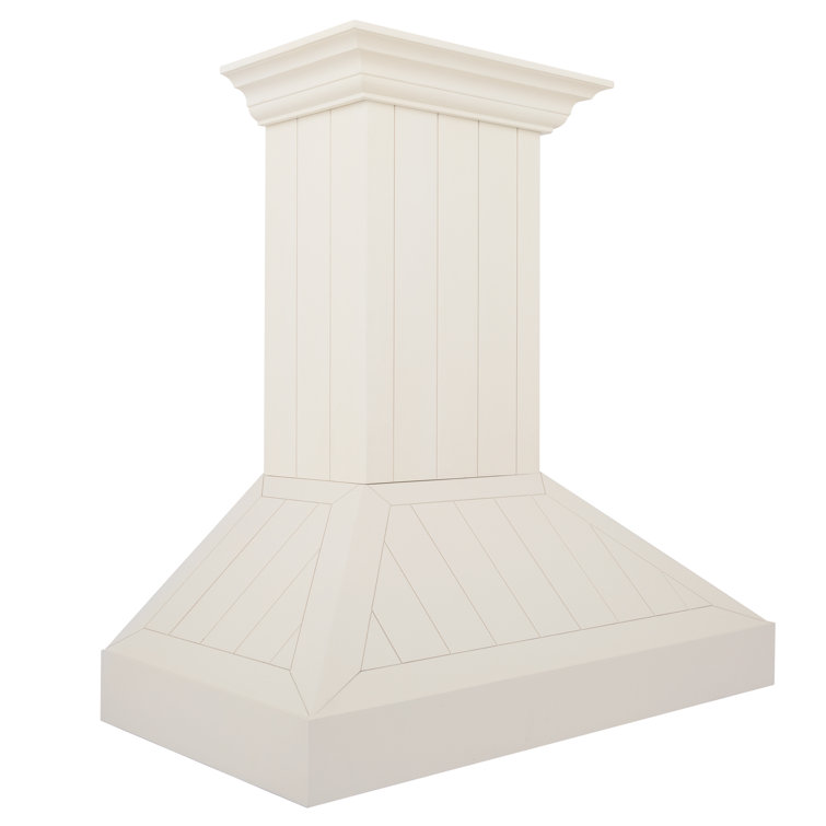Cottage White 30" Wall Mounted Stainless Steel Range Hood