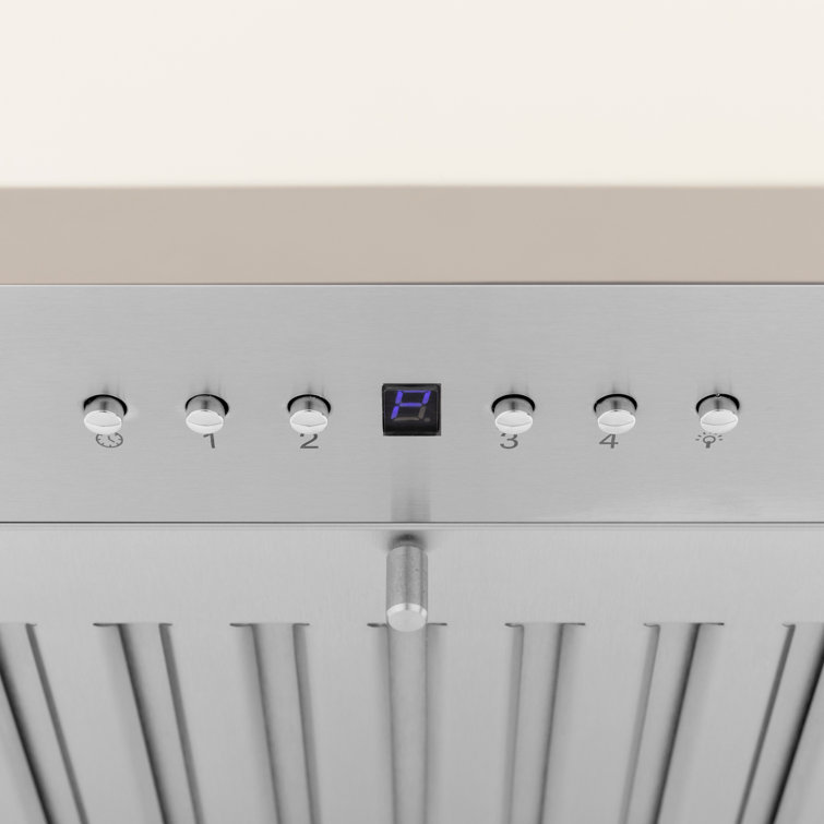 Cottage White 30" Wall Mounted Stainless Steel Range Hood