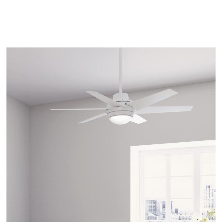 Sotto 52" Brushed Nickel Modern Ceiling Fan with LED Light and Remote