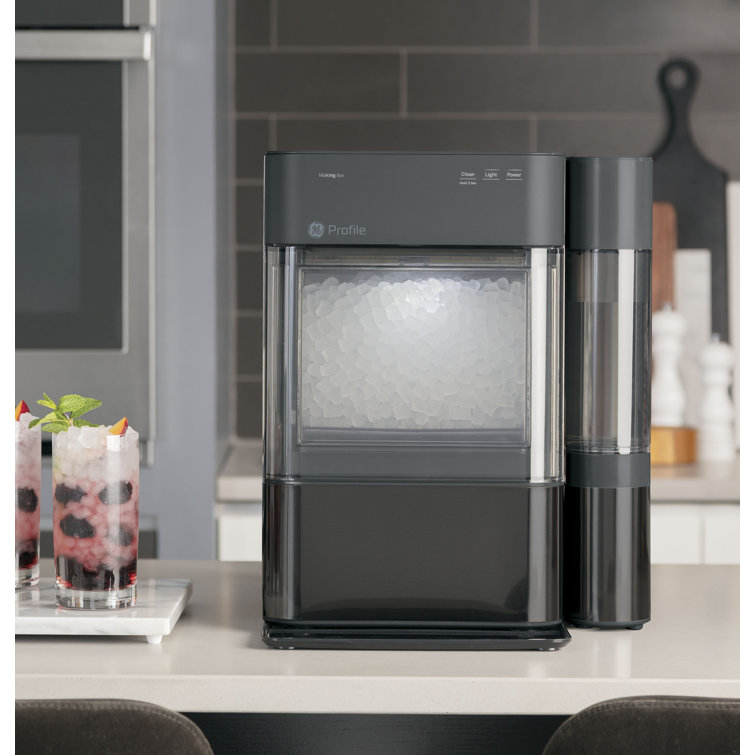 Black Stainless Steel Portable Nugget Ice Maker with WiFi
