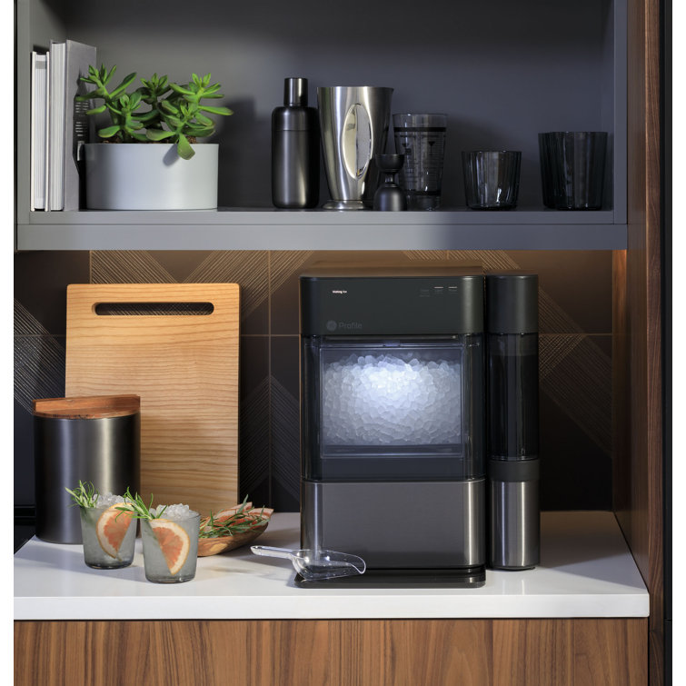 Black Stainless Steel Portable Nugget Ice Maker with WiFi