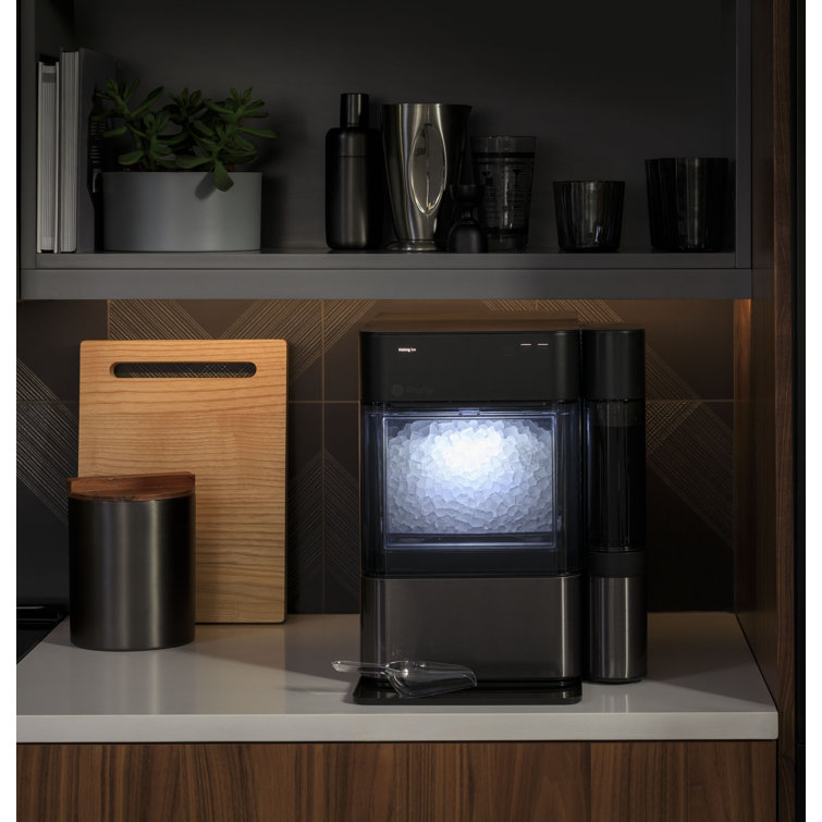 Black Stainless Steel Portable Nugget Ice Maker with WiFi