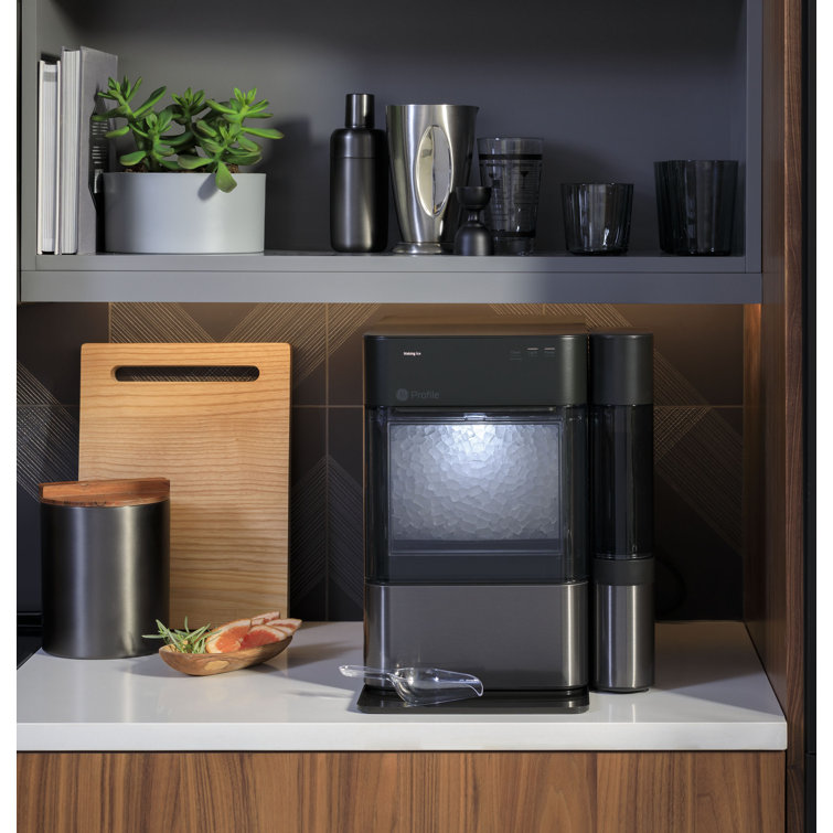 Black Stainless Steel Portable Nugget Ice Maker with WiFi