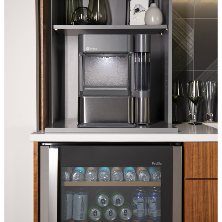 Black Stainless Steel Portable Nugget Ice Maker with WiFi