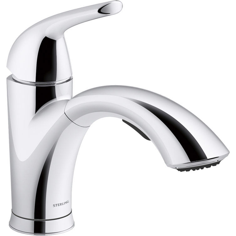 Polished Chrome Single-Handle Pull-Out Kitchen Faucet