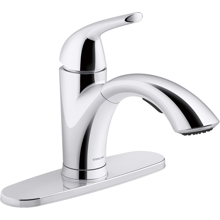 Polished Chrome Single-Handle Pull-Out Kitchen Faucet