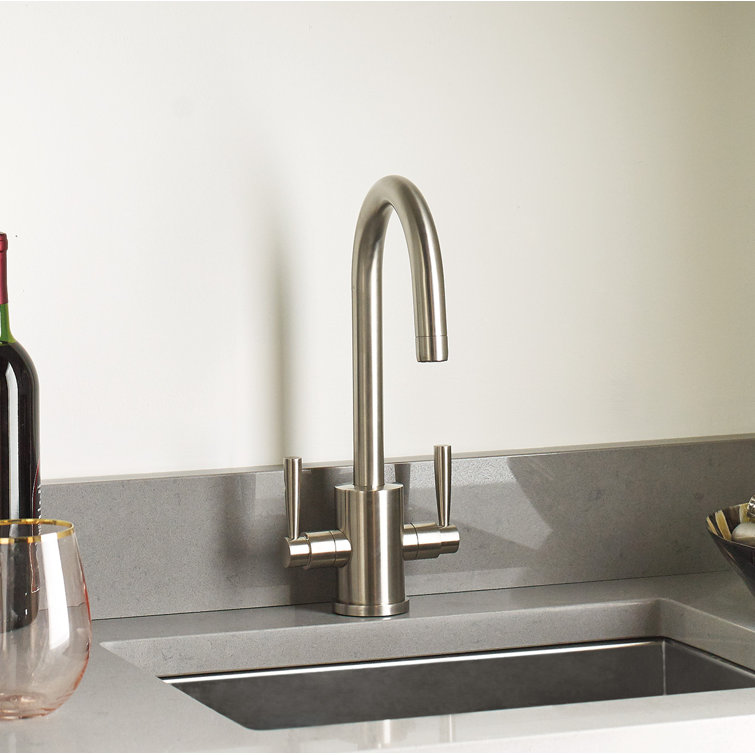 Elegant Polished Nickel Traditional Bar Faucet with Dual Handles