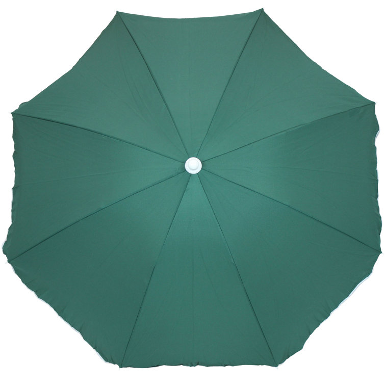 5-Foot Sage Green Polyester Beach Umbrella with Tilt Function