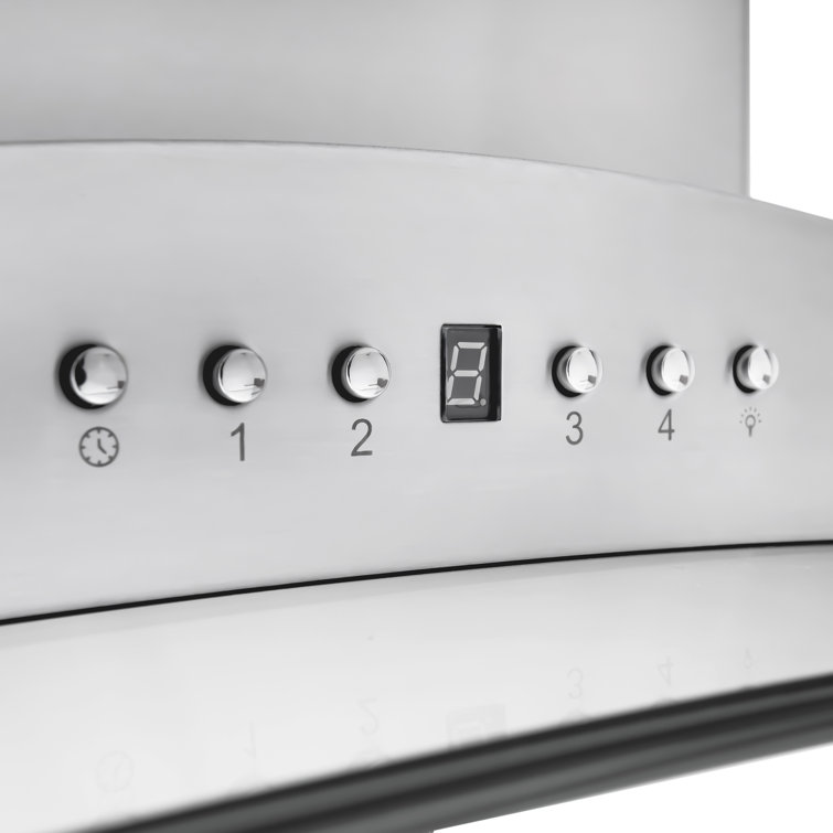 36" Stainless Steel Island Range Hood with Built-in Speakers