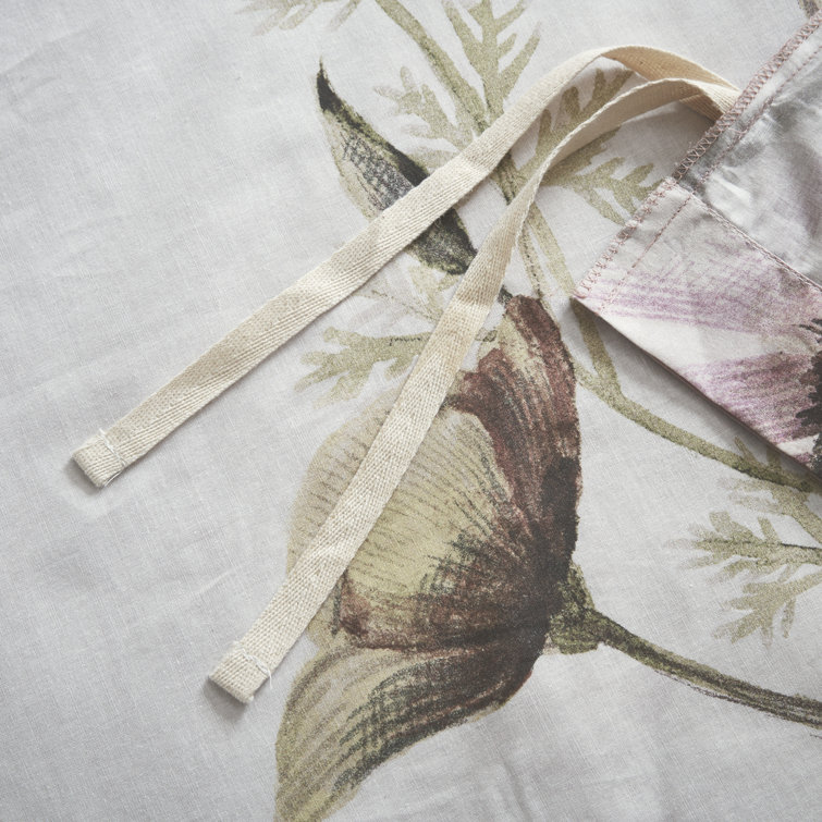 Blush Floral Cotton Full/Queen Duvet Cover Set