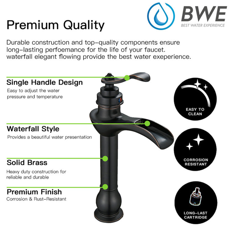 Oil Rubbed Bronze Single-Handle Vessel Sink Faucet