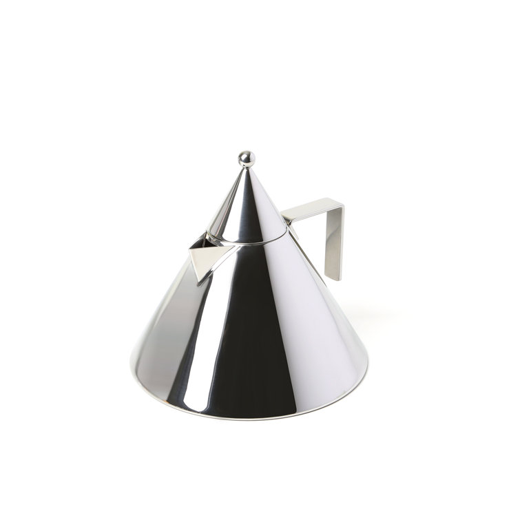 Polished Stainless Steel Conical Whistling Coffee Pot