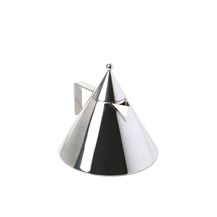 Polished Stainless Steel Conical Whistling Coffee Pot