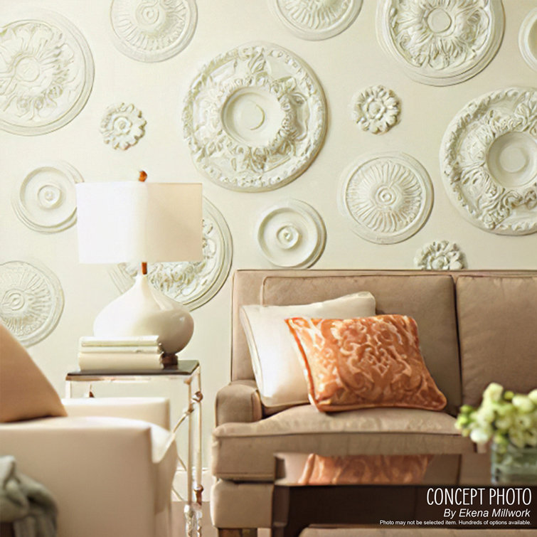 Pale Gold Polyurethane Decorative Ceiling Medallion, 18"