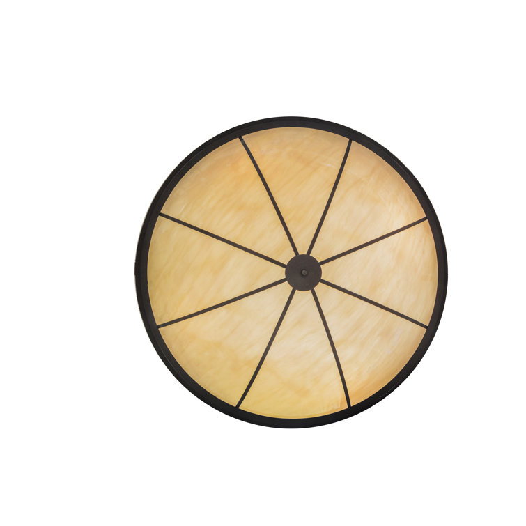 Contemporary 8-Light LED Glass Globe Semi-Flush Mount
