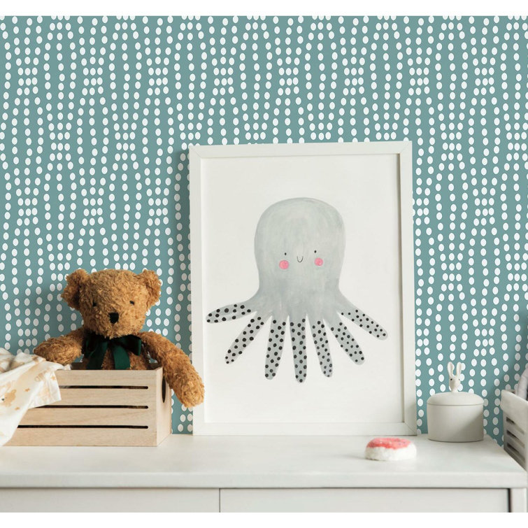 Blue and White Self-Adhesive Vinyl Wallpaper Roll