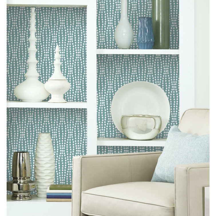 Blue and White Self-Adhesive Vinyl Wallpaper Roll