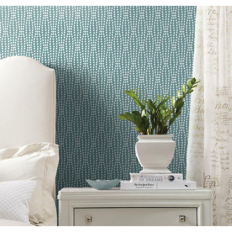 Blue and White Self-Adhesive Vinyl Wallpaper Roll