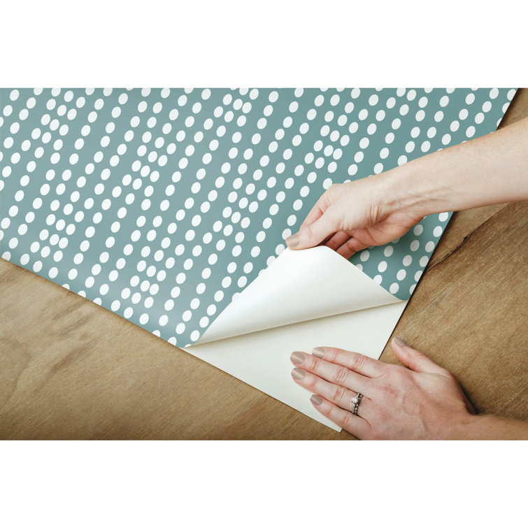 Blue and White Self-Adhesive Vinyl Wallpaper Roll