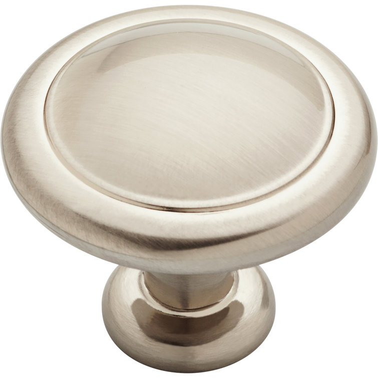 Brushed Nickel Round Cabinet Knob Multipack with Mounting Hardware