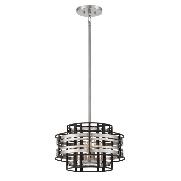 Brushed Nickel and Sand Coal 4-Light Mini Pendant