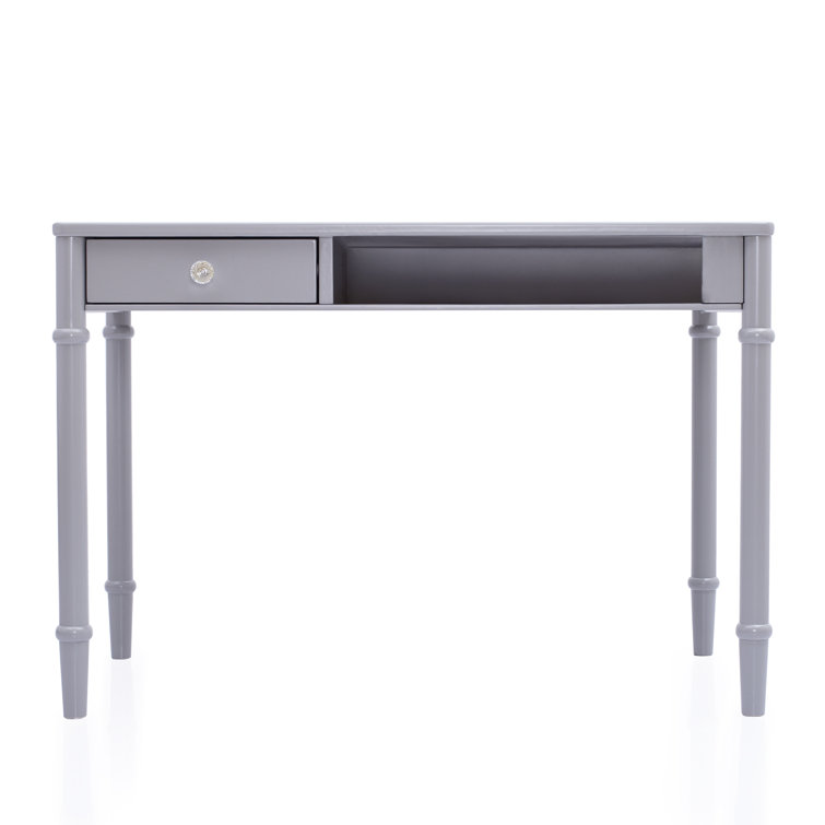 Gray Wooden Kids' Writing Desk with Drawer and Chair