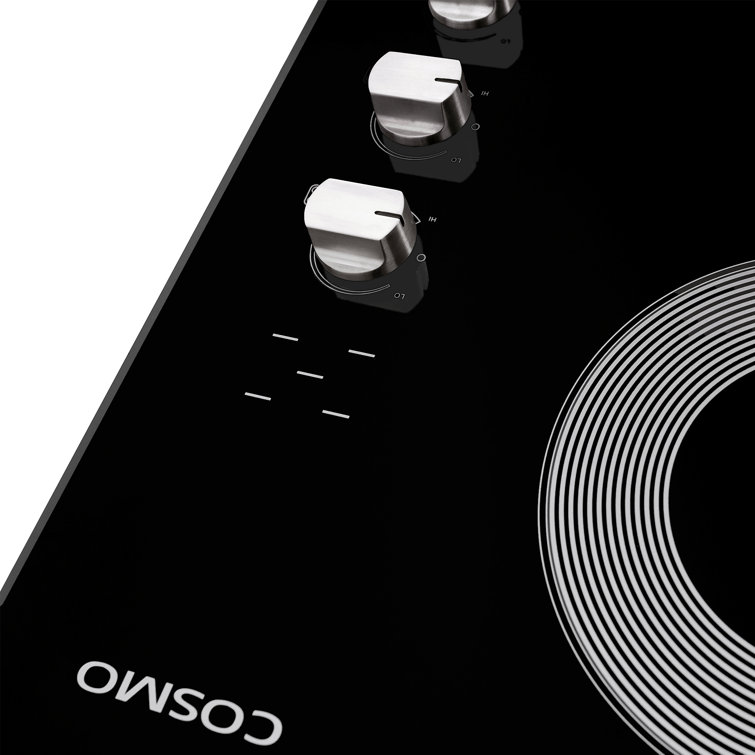 36" Black Ceramic Glass Electric Cooktop with 5 Burners