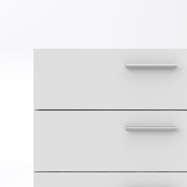 Austin 4-Drawer Sleek White Dresser with Metal Hardware