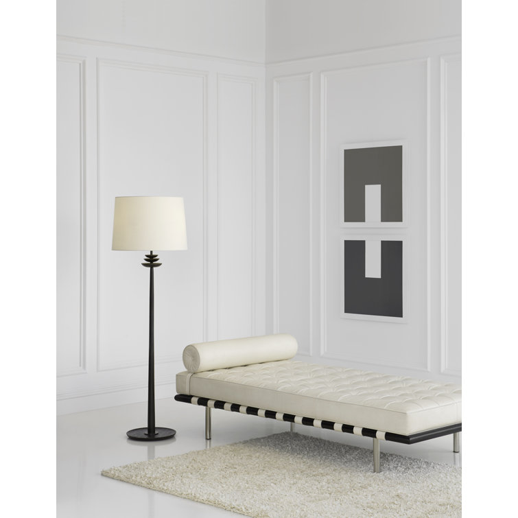 AERIN Beaumont Adjustable 62'' Burnished Silver Leaf Floor Lamp