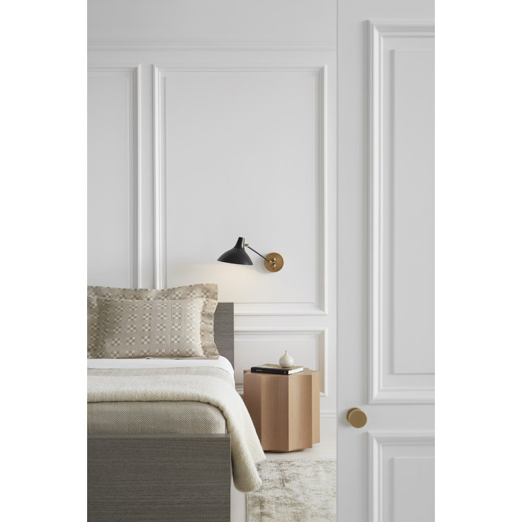 Elegant Brass Swing Arm Wall Light with Direct and Plug-In Options