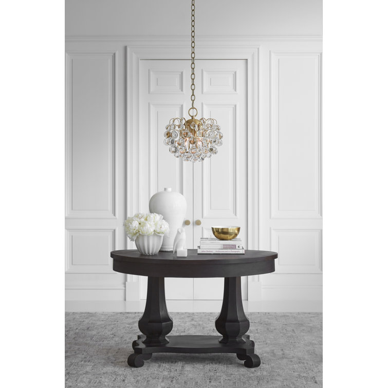 Hand-Rubbed Antique Brass Mini Crystal Chandelier