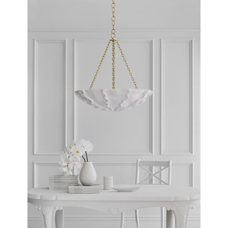 White Crystal 4-Light Plug-in Candle Chandelier