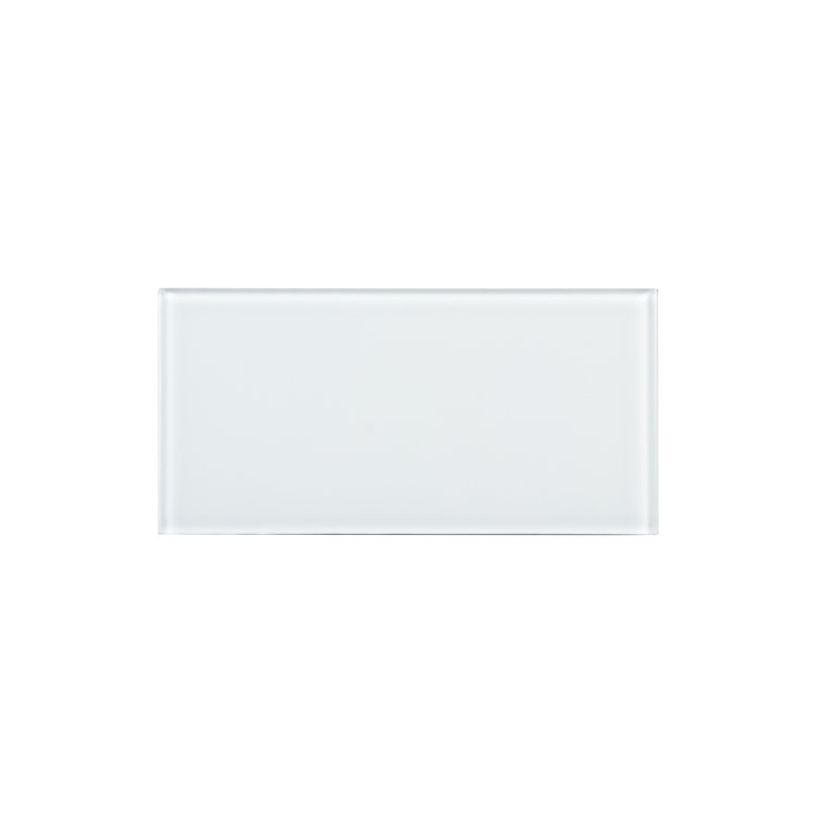 Super White Glass Peel and Stick Subway Tile 3'' x 6''