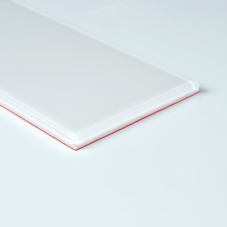 Super White Glass Peel and Stick Subway Tile 3'' x 6''