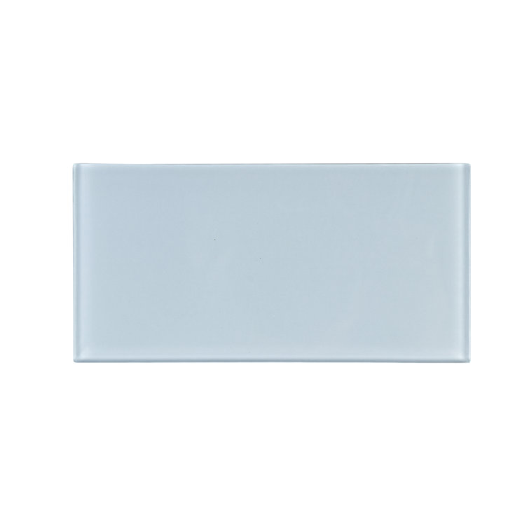 Moonlight Gray 3'' x 6'' Glass Peel and Stick Subway Tile